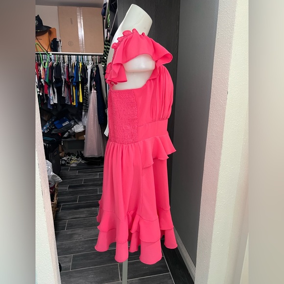 NWT Byinns Hot Pink Summer Ruffle Dress - Picture 5 of 12
